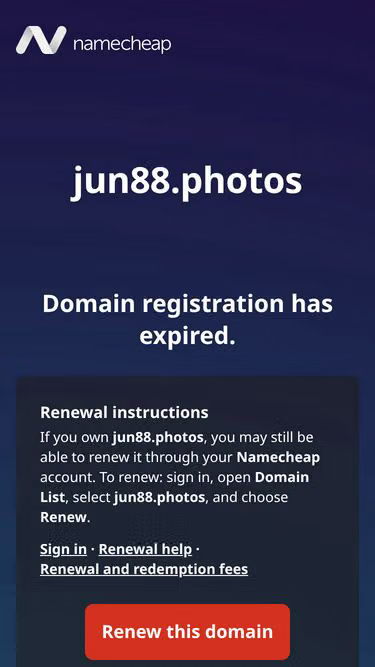 Screenshot of jun88.photos