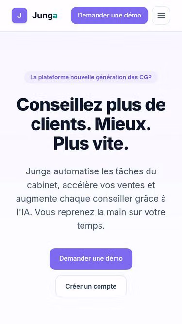 Screenshot of junga.ai