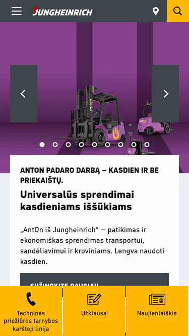 Screenshot of jungheinrich.lt