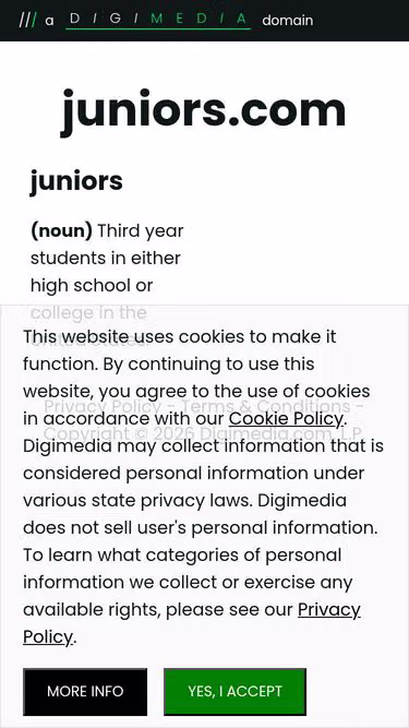 Screenshot of juniors.com