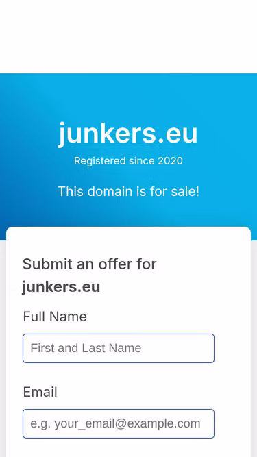 Screenshot of junkers.eu