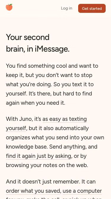Screenshot of juno.ag