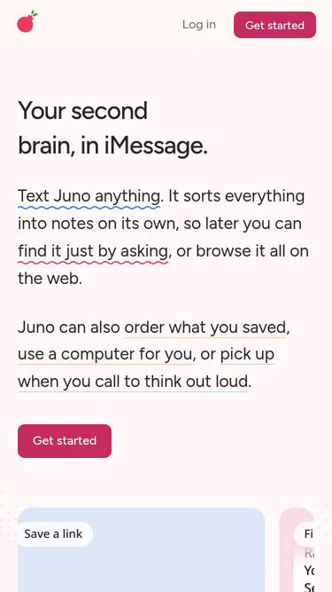 Screenshot of juno.place