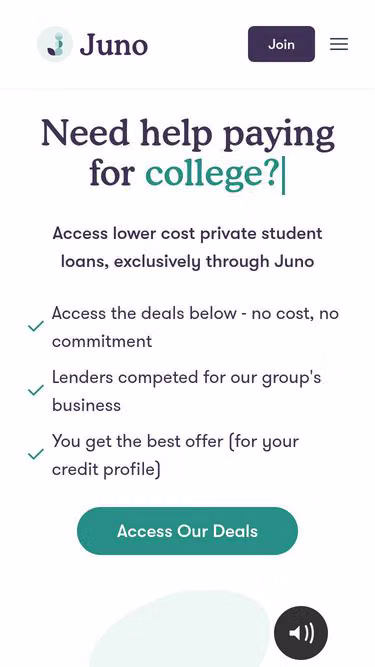Screenshot of juno.us