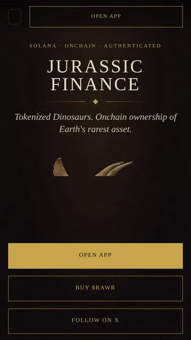Screenshot of jurassic.finance