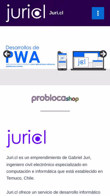 Screenshot of juri.cl