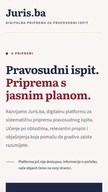 Screenshot of juris.ba