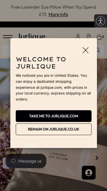 Screenshot of jurlique.be