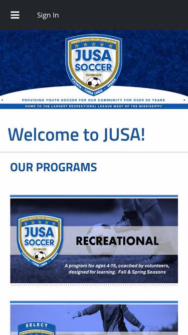 Screenshot of jusa.org