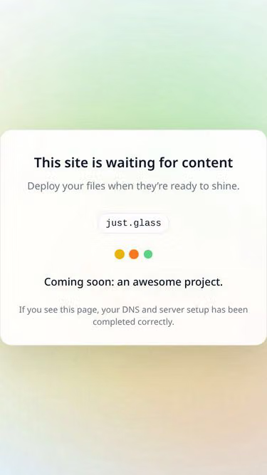 Screenshot of just.glass