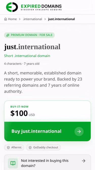 Screenshot of just.international