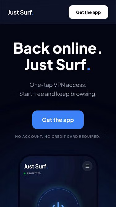 Screenshot of just.surf