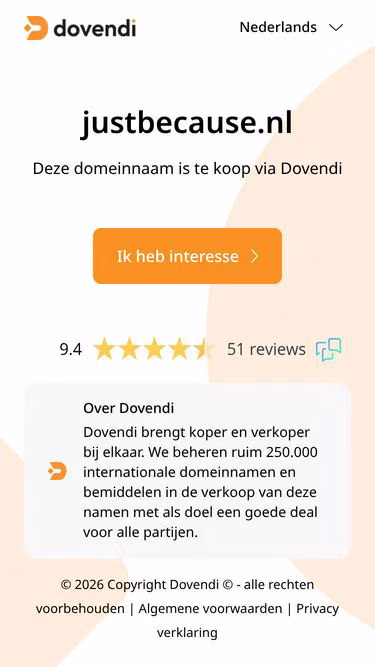 Screenshot of justbecause.nl