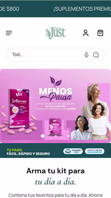 Screenshot of justforyou.com.mx