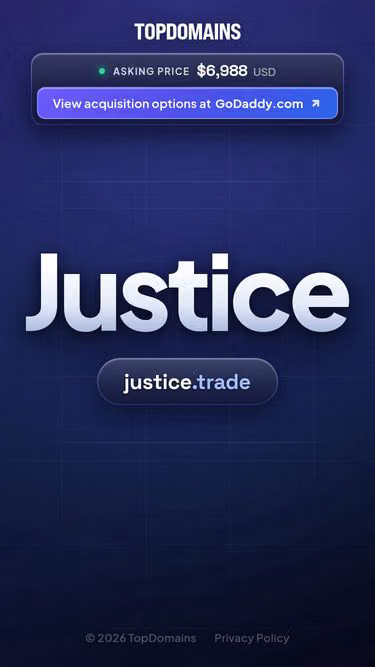 Screenshot of justice.trade