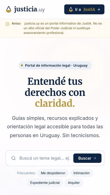 Screenshot of justicia.com.uy