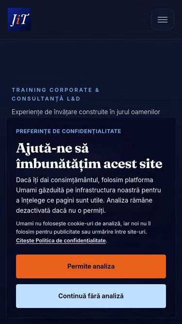 Screenshot of justintime.ro