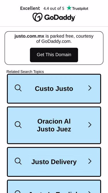 Screenshot of justo.com.mx
