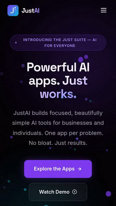 Screenshot of justsolutions.io