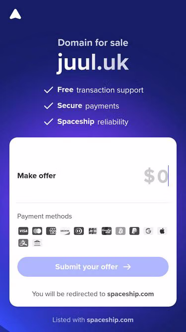 Screenshot of juul.uk