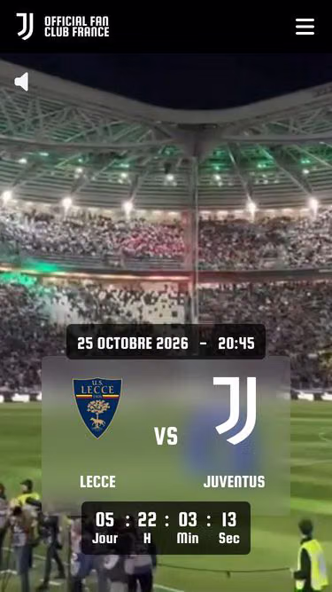 Screenshot of juventus.fr