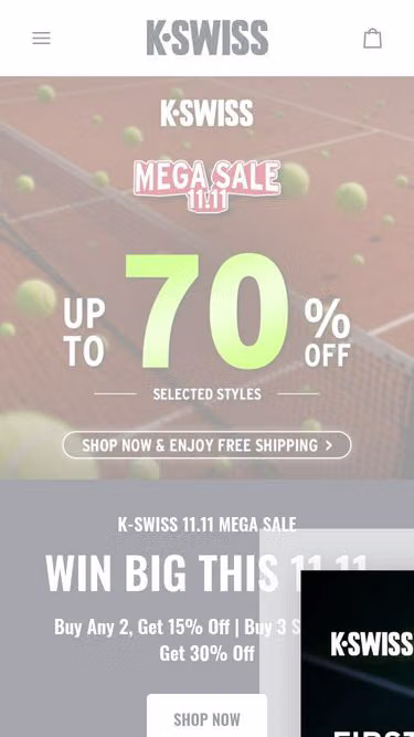 Screenshot of k-swiss.sg