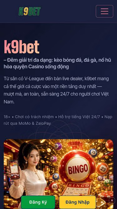 Screenshot of k9bet.bar