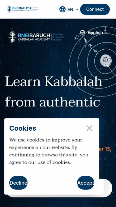Screenshot of kabbalah.academy