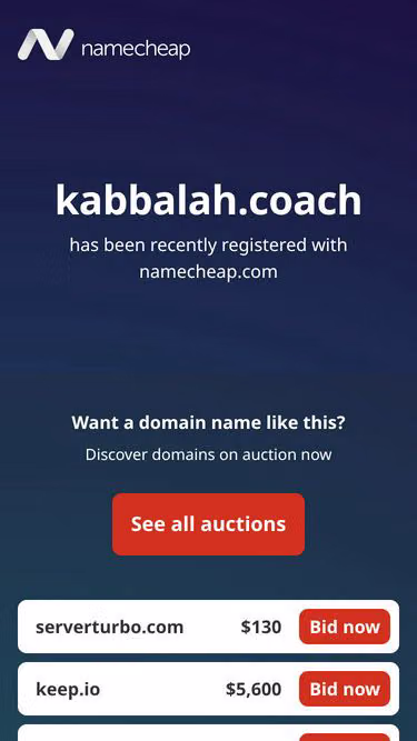Screenshot of kabbalah.coach