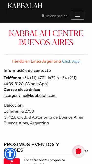 Screenshot of kabbalah.com.ar