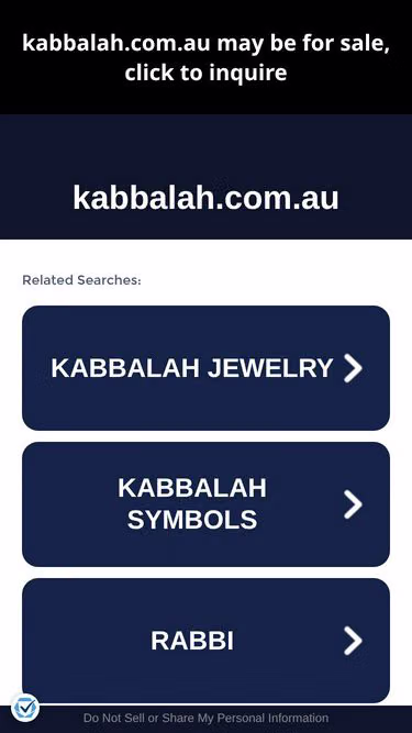 Screenshot of kabbalah.com.au