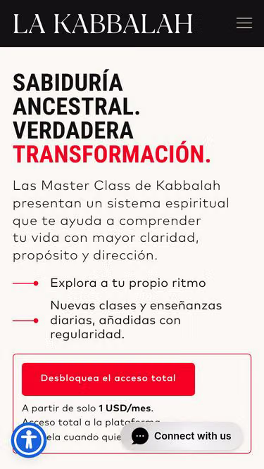 Screenshot of kabbalah.com.es