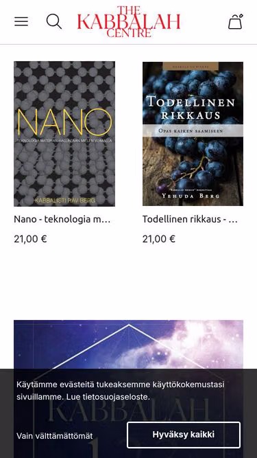 Screenshot of kabbalah.fi