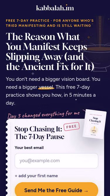 Screenshot of kabbalah.im