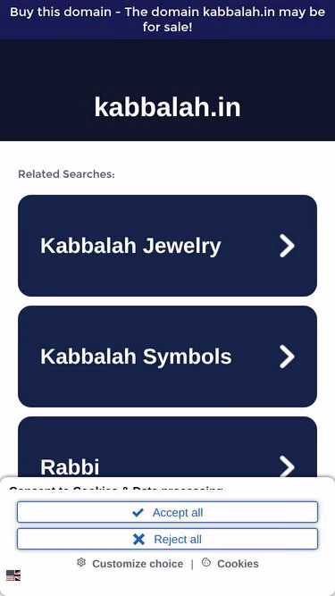 Screenshot of kabbalah.in