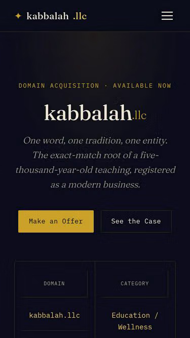 Screenshot of kabbalah.llc