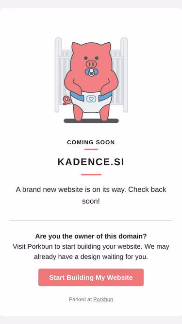 Screenshot of kadence.si