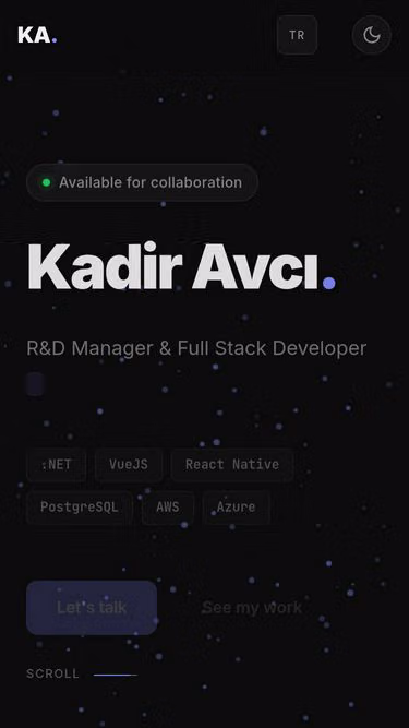 Screenshot of kadir.xyz