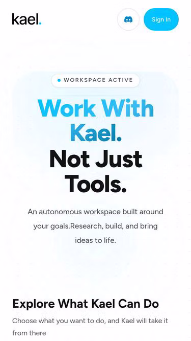 Screenshot of kael.im