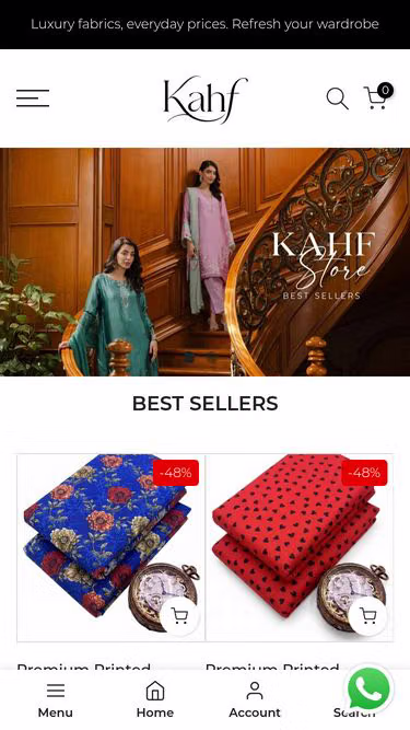 Screenshot of kahf.store