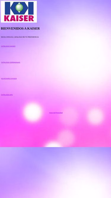 Screenshot of kaiser.com.mx