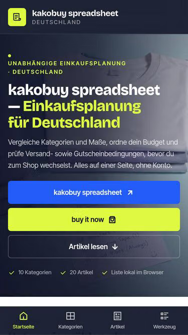 Screenshot of kakobuy-sheets.study