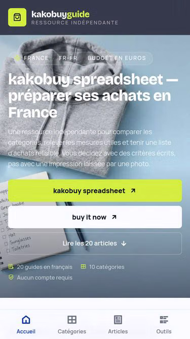 Screenshot of kakobuyguide.autos