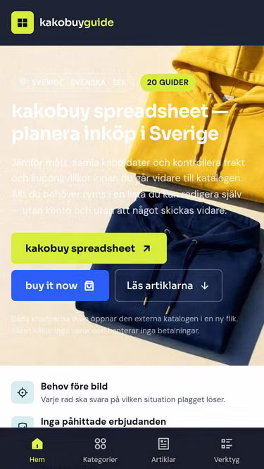Screenshot of kakobuyguide.christmas