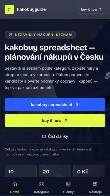 Screenshot of kakobuyguide.courses