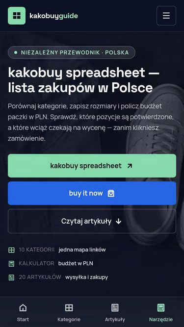 Screenshot of kakobuyguide.cyou
