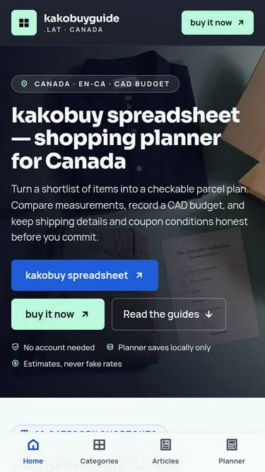 Screenshot of kakobuyguide.lat
