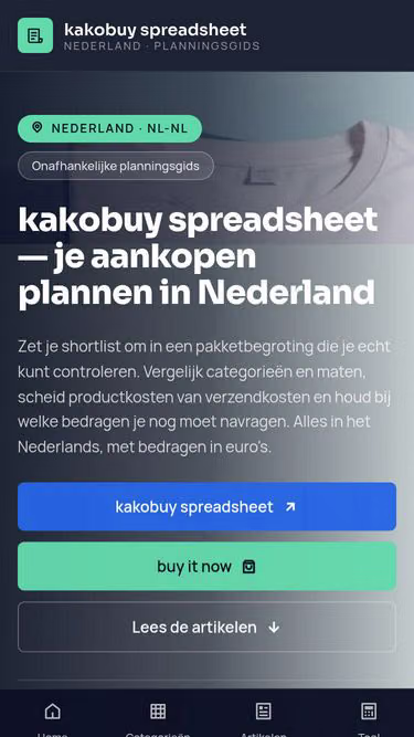 Screenshot of kakobuyguide.motorcycles
