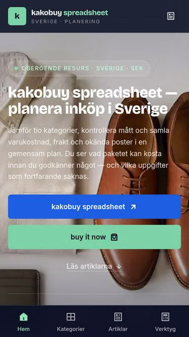 Screenshot of kakobuyguide.quest