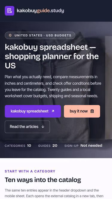 Screenshot of kakobuyguide.study